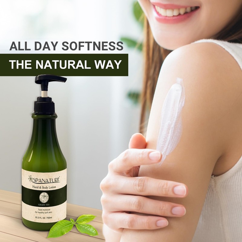 Spanature Green Tea Body Lotion For Women - Natural Green