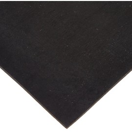 SBR (Styrene Butadiene Rubber) Sheet, 70 Shore A, Black, Smooth Finish, No Backing, 0.062" Thickness, 4" Width, 36" Length