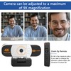 Nolansend 4K Webcam, Auto-zoom,with remote control,Privacy Cover, White Balance, Webcam