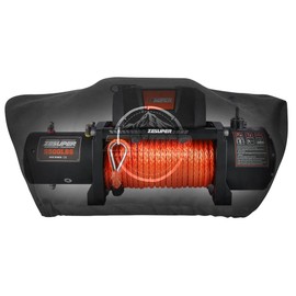 ZESUPER Waterproof Soft Winch Cover Waterproof,Winch Protective Cover with Elastic Band Fits Most Electric Winches from 8500 to 13000 Lbs