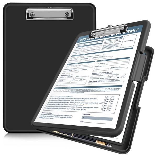 ANZNKU Clipboard with Storage 13.3x9.6 inches, High Capacity Storage Clipboard,