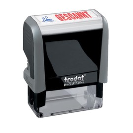 Trodat Office Printy 4912 Self-Inking German Language Text Stamp