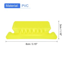 uxcell Hanging File Folder Tabs, 2 Inch Insertable Tabs and Inserts Plastic Clear File Organizer Labels Filing for Folder Quick Identification, Yellow, 50 Pcs