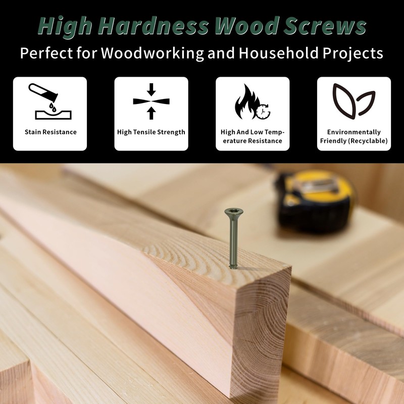Deck Screws #9X1-1/2 Inch Exterior Torx Wood Screws T25 Star