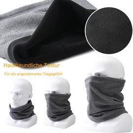 Oscenny Tube Scarf Multifunctional Scarf, Bright Durable Double Layer Windproof Neck Warmer for Men Women Scarf Multifunctional Scarf for Ski Cycling Camping Jogging Motorcycle Winter, gray