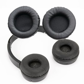 Maintenance Substitute Ear Pads Leather Repair Parts for Sony WH-CH500 WH-CH510 Wireless Headphones (Black)