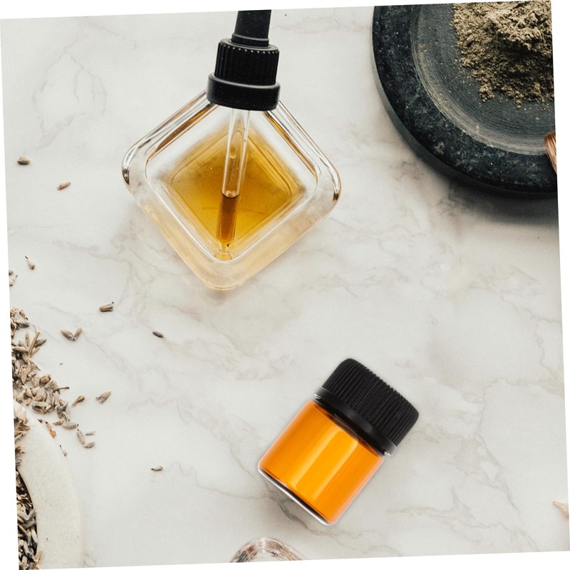 FOMIYES Travel-Sized Essential Oil Sample Bottles 100PCS 1ml Cream Dispensers