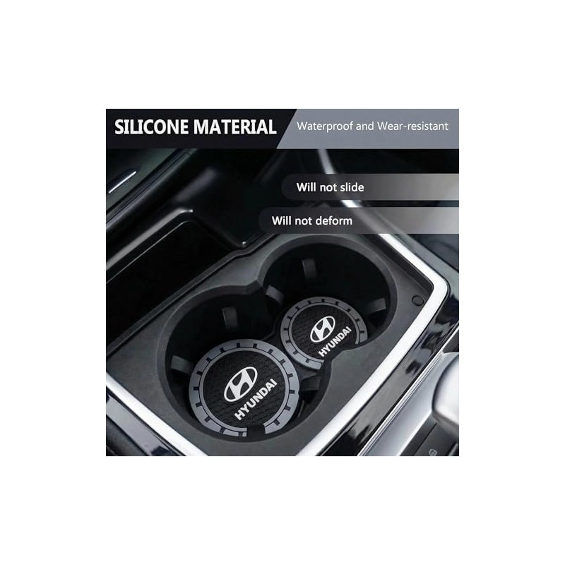 Car Cup Coasters, for Hyundai Sonata Santa Fe Sport Tucson