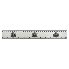 'Steam Train' 30cm (12 Inch) White Plastic Ruler (RL00084166)