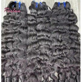 100% Bouncy Fumi Hair Bundles Flower Curly Raw Vietnamese Hair Unprocessed Fumi Curl Raw Hair Genius Weftstyle: Natural Wave, color: Black, Stretched Length: 18 in