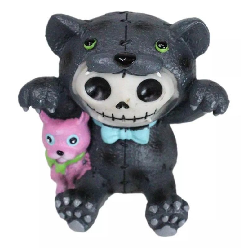 Furry Bones Basheera Voodoo Skeleton With Pink Panther Doll Figurine