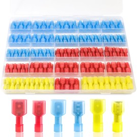 MENTBERY 280PCS Spade Connector Kit, 22-10AWG Quick Disconnect Wire Connectors, Nylon Insulated Spade Terminal Connectors Male and Female