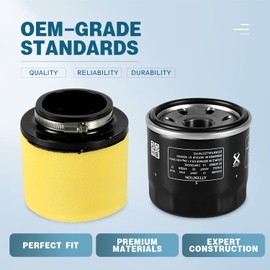 Dual Stage Air Filter with Fuel Filter Oil Filter Spark Plug Compatible with Arctic Cat 375 400 500 2x4 4x4 Replace 0470-391 0470-322 FS-936