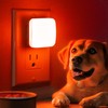 Briignite Red Night Lights Plug into Wall, Nightlights with Light