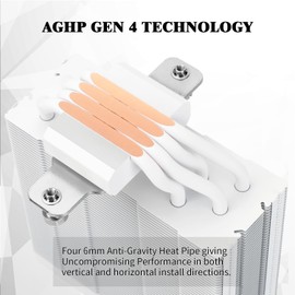 Thermalright Assassin Spirit 120 Vision ARGB White CPU Cooler, Computer Heatsink Cooler 4 Heat Pipes,PC Display Screen CPU Cooling with 1.54in,240*240 Resolving Power,for AM4/AM5 and LGA1700/1851/115X