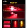 Partsam Submersible LED Trailer Tail Light Kit, Rectangular Trailer Lights+ID