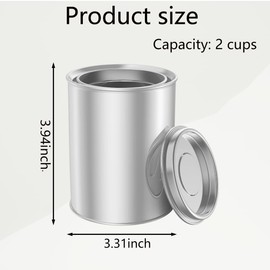 8 PCS Empty Paint Cans with Lids (1 Pint Size), Empty Metal Paint Cans with Lids, 2 Cup Capacity, Empty Pint Paint Cans with Lids Storage Containers Can Be Used for DIY and Paint Storage and More.