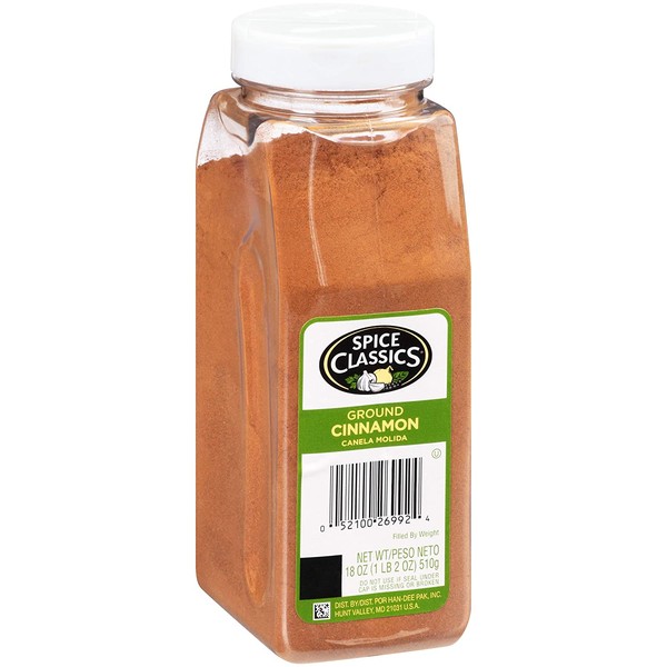 Spice Classics Ground Cinnamon, 18 oz