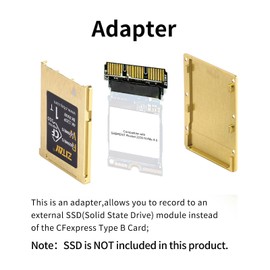 ZITAY CFexpress Type B Card to NVME M.2 2230 SSD Adapter Compatible with Nikon Z6 Z7 Z9 Canon RC R5 R5C Panasonic GH6 S1H（SSD is not Included