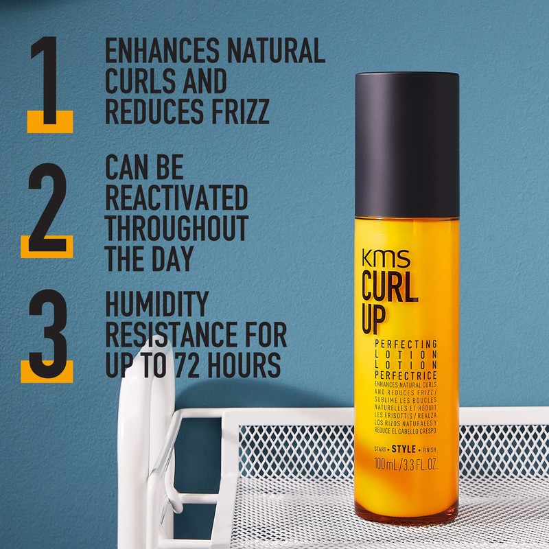 KMS Curlup Perfecting Lotion, For Curly, Frizzy Hair, 100 ml