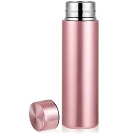 Irenare 5oz Mini Water Bottle Mini Insulated Stainless Steel Bottle Purse Water Bottle Cute Leak Proof Flask Keeps Drink Cold and Hot for Purse Women(Pink,1 Piece)