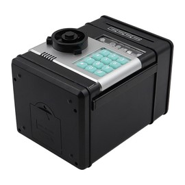 POFET Money Box for Kids Ages, Money Bank Piggy Bank, Electronic Password Cash Coin Can Auto Scroll Paper Money ATM Password Money Safe Kids Birthday Xmas Gifts