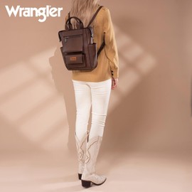 Wrangler Women Backpack Purse Convertible Backpack Vegan Leather Ladies Anti Theft Backpack WG161-91123CF