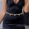 CanB Rhinestone Waist Chain Belt Butterfly Body Chain Thin Belly