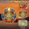 IELCJJ 3 Month Sobriety Coin, Delicate Sunflower Sobriety Chip Colorful