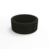 Men's Black Perforated Silicone Ring Size 08