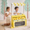 Teamson Kids Wooden Lemonade Stand for Toddlers, Pretend Play Grocery