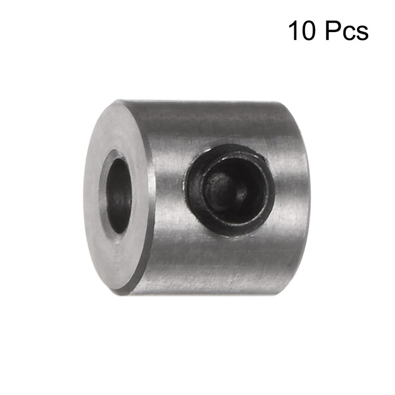 uxcell 10pcs Set Screw Collars 3mm Bore Stainless Steel Shaft