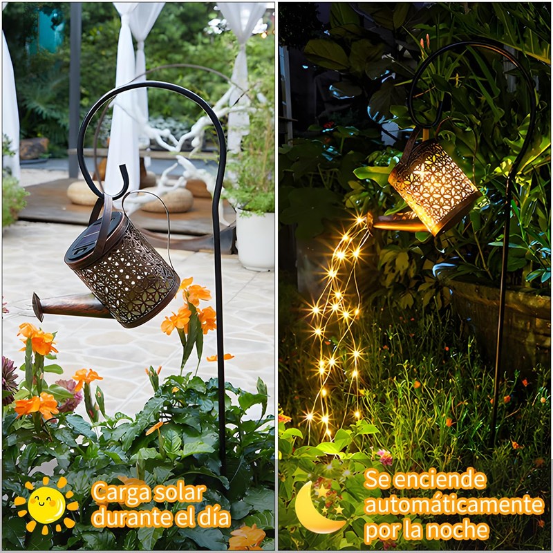 Luces Solares para Exterior jardín,Salandens Regadera con Luces Solar, Luces