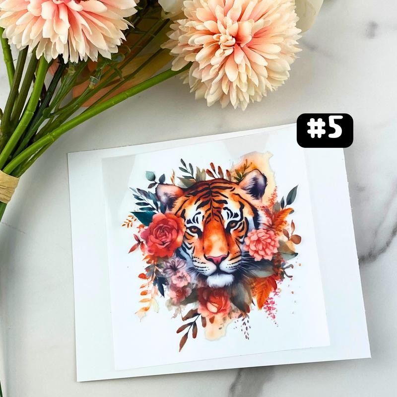 UV DTF DECALS, 4" height, Cup Decals, Cup Stickers, Cup