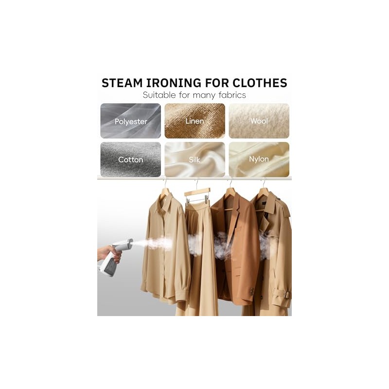 Portable Travel Handheld Clothes Steamer - 1000W Quick Wrinkle Remover