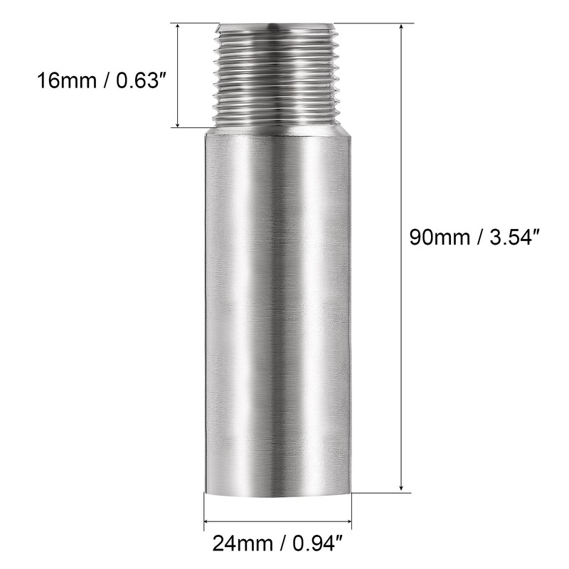 uxcell Shower Head Extension Arm Stainless Steel 1/2PT Male to