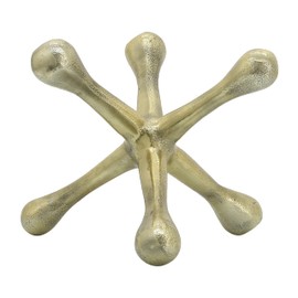 Sagebrook Home Metal Jacks Abstract Sculpture for Room, Bedroom or Office Decor, Aluminum, Gold 8 L x 9 W x 5 H Inches