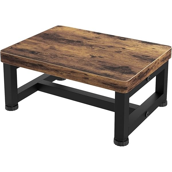 Wooden Step Stools for Adults Kids with Non-Slip Rubber Feet,