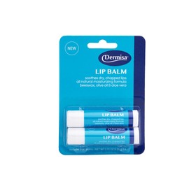 Dermisa Lip Balm with Beeswax, Aloe Vera, Olive Oil and natural extracts | Paraben Free, Petrolatum Free | 0.15 OZ | Pack of 2