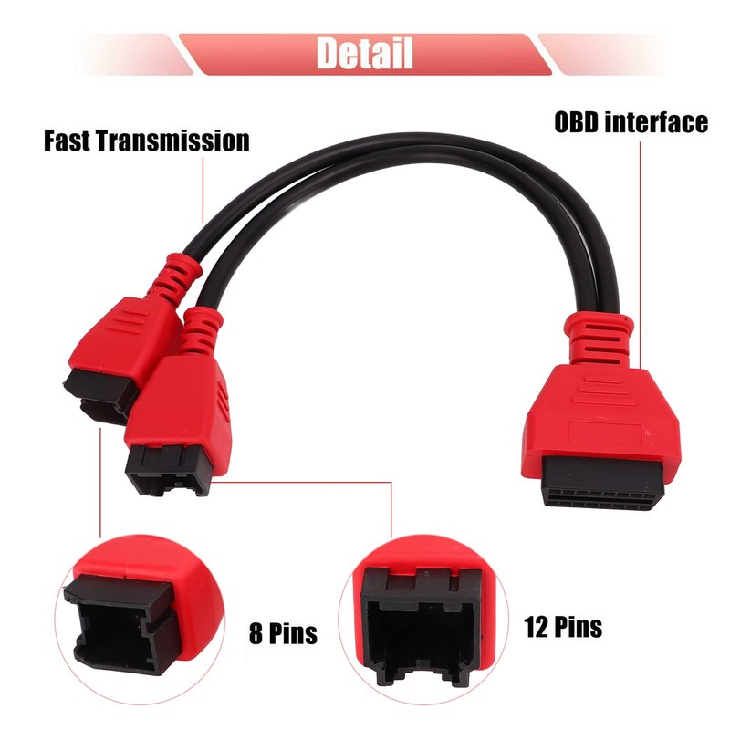 Diagnostic Cable, 12+8 Pin Diagnostic Plug Cable Adapter MSCHRY128 Diagnostic