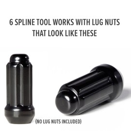 Circuit Performance Large Black 6 Point Spline Truck SUV Tool Key (2 TOOLS)