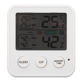 LCD Digital Display Thermometer Hygrometer Temperature Humidity Meter Gauge Hygrothermograph White