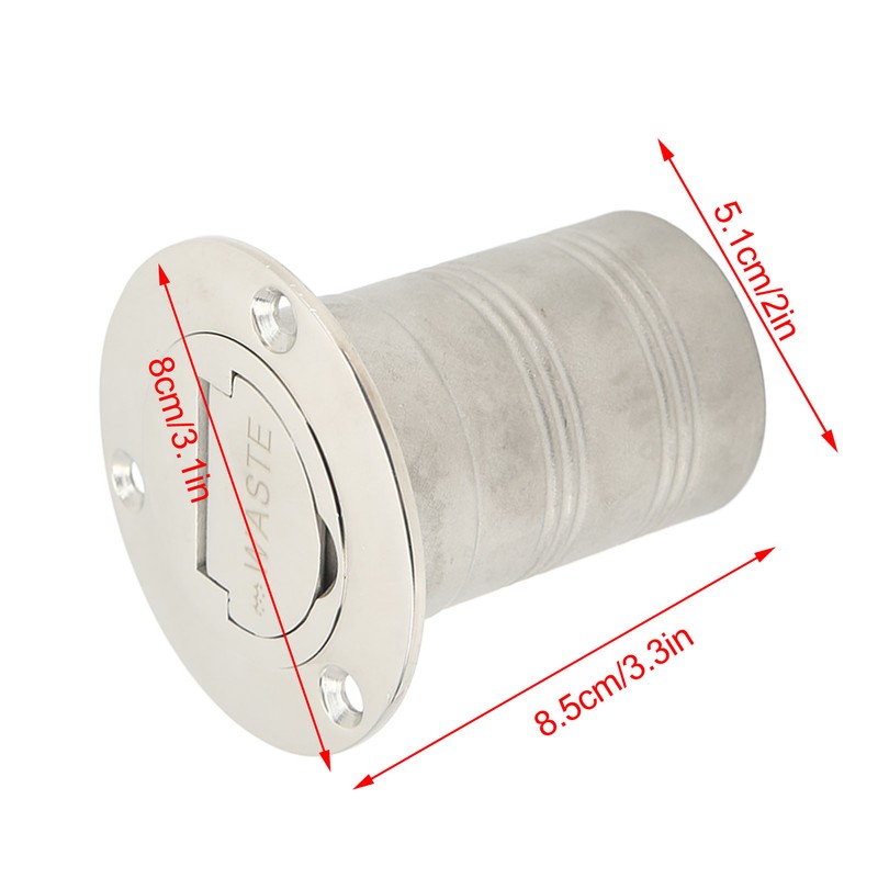 Boat Filler Right Angle Clamshell 316 Stainless Steel Hardware for