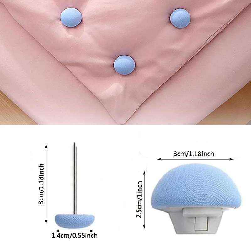 Yharnamite 20 Pcs Duvet Pins, Cover Holding Clip, Reusable Quilt