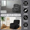 ULTICOR 4-Piece, 1 Seat Recliner Cover, Jacquared Stretch Reclining Chair