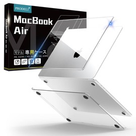 PRODELI Case [New Ultra-Thin] For MacBook Air 13.6 Inch Exclusive Texture Cover Clear M3 M2 Chip 2024 2022 Compatible Model Number A3113/A2681 Scratch Resistant Stylish Lightweight