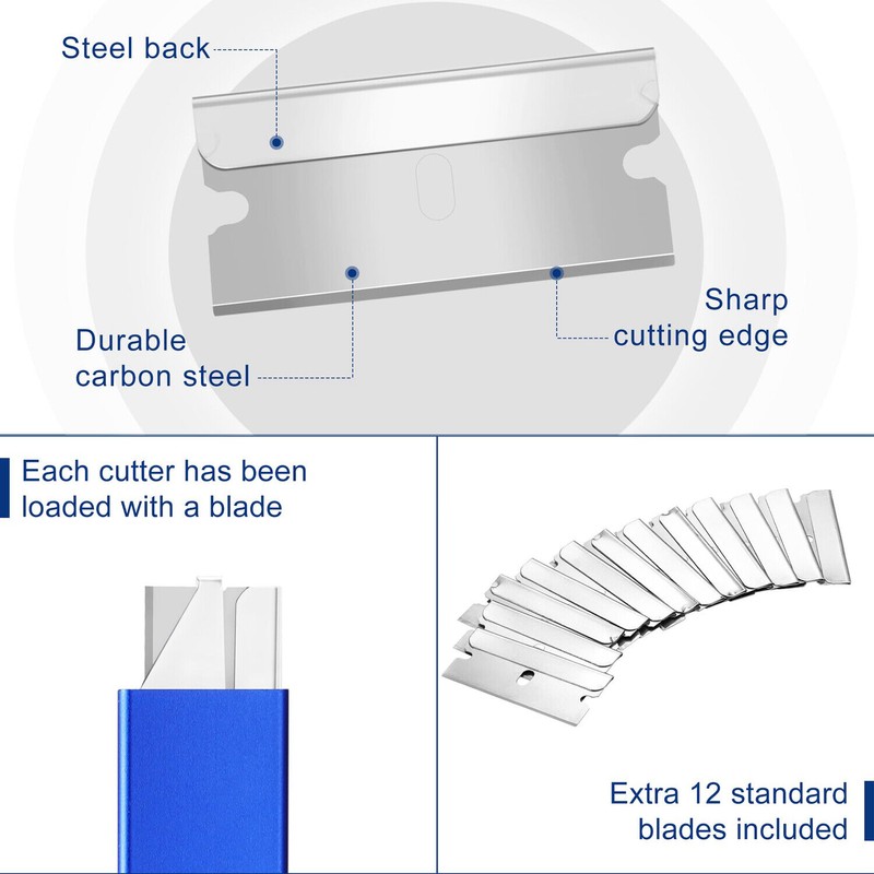 WORKPRO 12-Pack Box Cutter with 12-Pack Razor Blade Retractable Utility