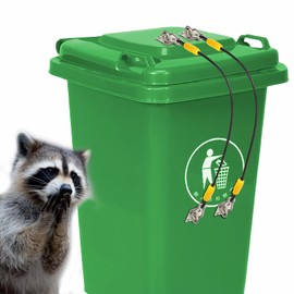 2 Pcs Trash Can Lid Lock for Animal, Bear Proof Trash Can Locks, Universal Outdoor Heavy Duty Garbage Can Lock for Raccoon, Easy to Install