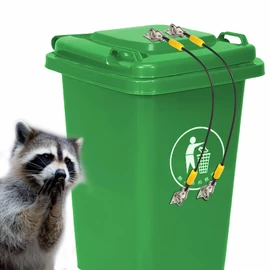 2 Pcs Trash Can Lid Lock for Animal, Bear Proof Trash Can Locks, Universal Outdoor Heavy Duty Garbage Can Lock for Raccoon, Easy to Install