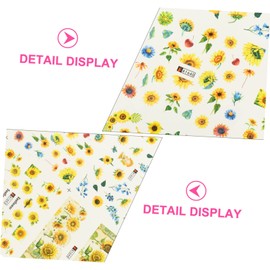 Outanaya 3 Sheets DIY Sunflower Nail Stickers Beautiful Decals for Women for Home Manicure Nail Art Decor for Parties Daily Wear